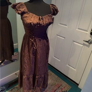 Trixxi Los Angeles Brown Women's Dress